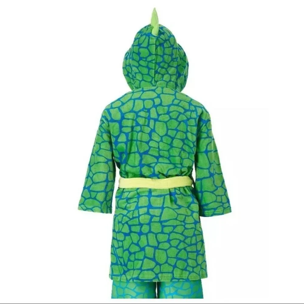 NEW! NWT SAINT EVE Boys Youth Dinosaur Beach CoverUp Robe & Swimsuit 2 Piece Set